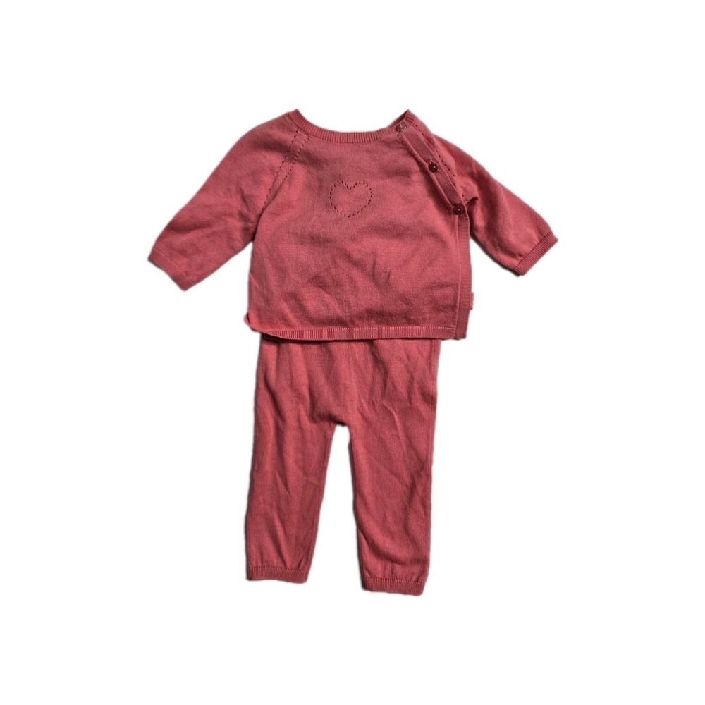 Bonpoint Baby Girls‎  1 0-3 Months Set Shirt Pants  Pink Cotton